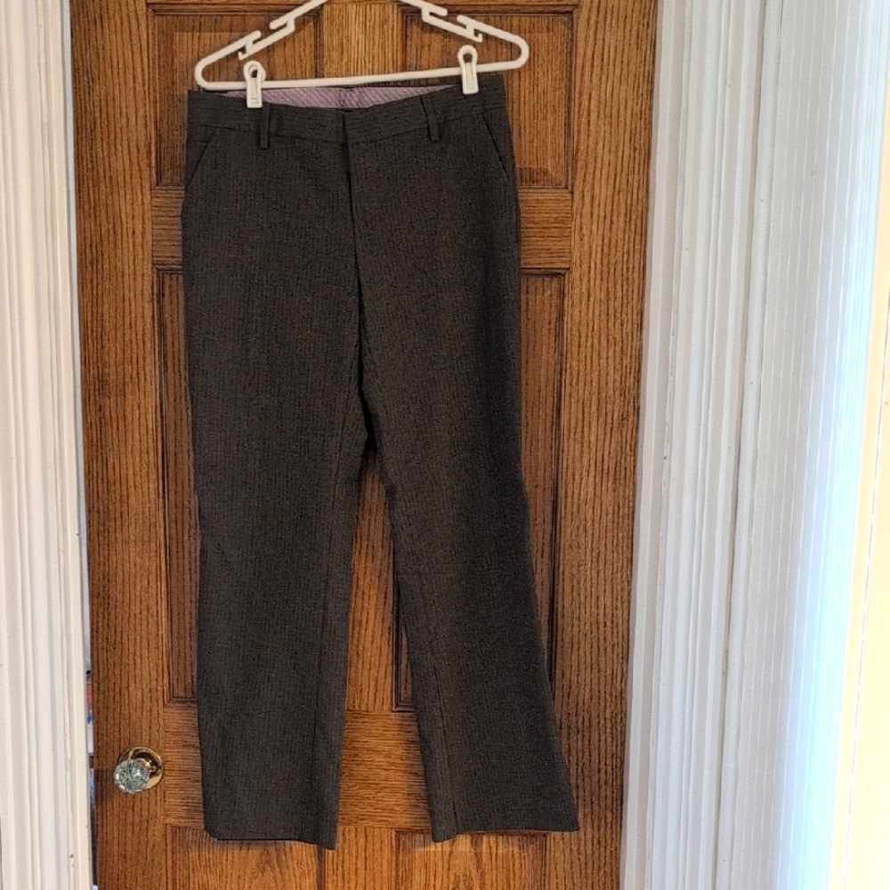 GAP Taupe with brown Pinstripe Dress Pants Straight-Leg